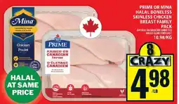 Food Basics Prime or Mina Halal Boneless Skinless Chicken Breast Family Pack offer