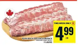 Food Basics Pork Back Ribs Vacuum Pack offer