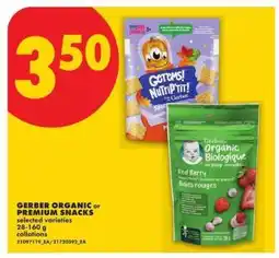 No Frills GERBER ORGANIC or PREMIUM SNACKS offer