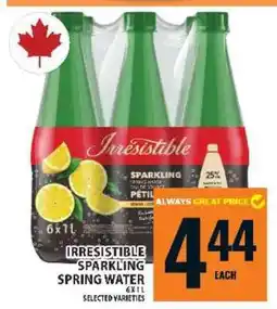 Food Basics Irresistible Sparkling Spring Water offer