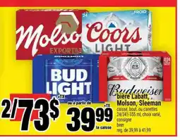 Super C BIÈRE LABATT, MOLSON, SLEEMAN offer