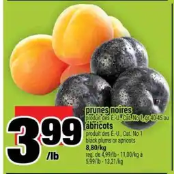 Super C prunes noires ou abricots offer