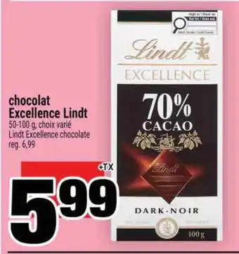 Super C CHOCOLAT EXCELLENCE LINDT offer