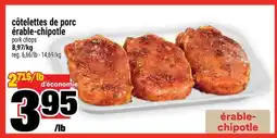 Super C côtelettes de porc érable-chipotle offer