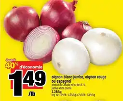 Super C oignon blanc jumbo, oignon rouge ou espagnol offer
