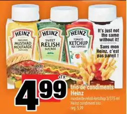 Super C trio de condiments Heinz offer