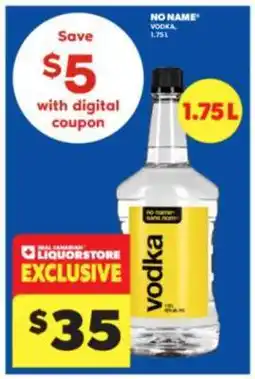 Real Canadian Liquorstore NO NAME Vodka offer