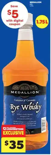 Real Canadian Liquorstore Medallion Rye Whisky offer