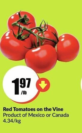 FreshCo Red Tomatoes on the Vine offer