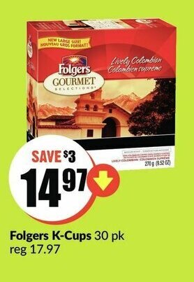 FreshCo Folgers K-Cups offer