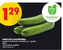 No Frills ENGLISH CUCUMBERS offer