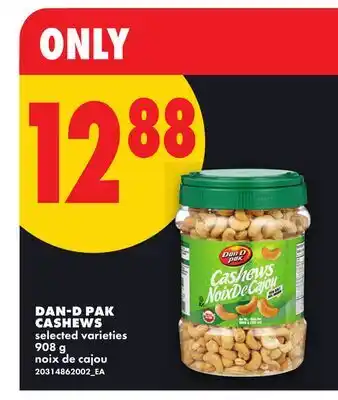 No Frills DAN-D PAK CASHEWS offer