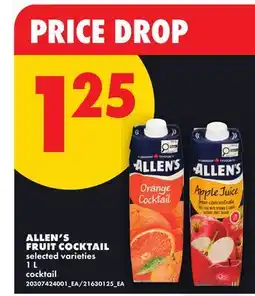 No Frills ALLEN'S FRUIT COCKTAIL offer