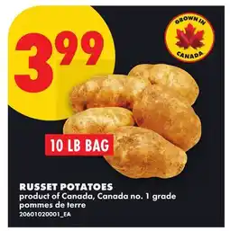 No Frills RUSSET POTATOES, 10 LB BAG offer