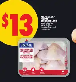 No Frills MAPLE LEAF PRIME CHICKEN LEGS, UP TO offer