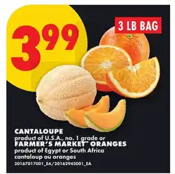 No Frills CANTALOUPE, ORANGES, 3 LB BAG offer