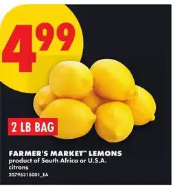 No Frills FARMER'S MARKET LEMONS, 2 LB BAG offer