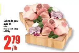 Bonanza Cubes de porc avec os offer