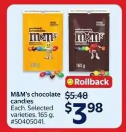Walmart M&M's Chocolate Candies offer