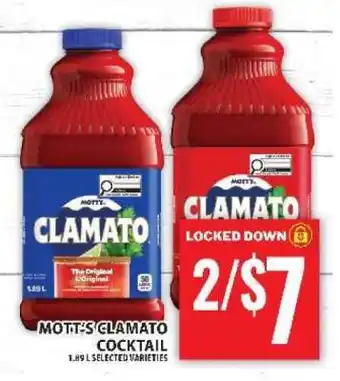 Food Basics MOTT’S CLAMATO COCKTAIL offer