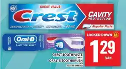 Food Basics Crest Toothpaste / Oral-B Toothbrush offer