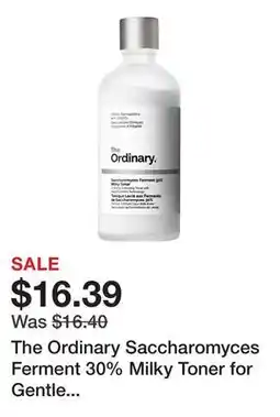 Sephora The Ordinary Saccharomyces Ferment 30% Milky Toner for Gentle Exfoliation and Hydration offer