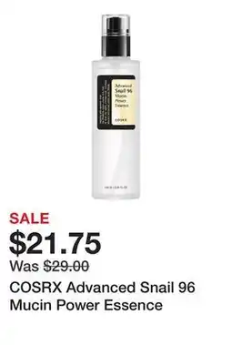 Sephora COSRX Advanced Snail 96 Mucin Power Essence offer