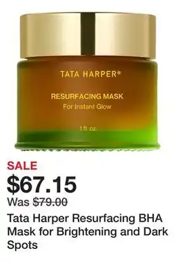 Sephora Tata Harper Resurfacing BHA Mask for Brightening and Dark Spots offer