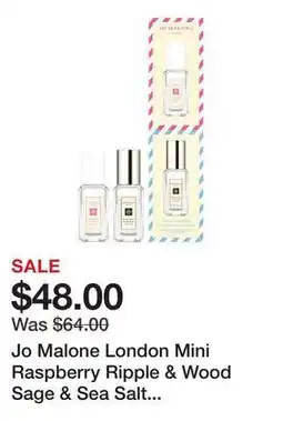 Sephora Jo Malone London Mini Raspberry Ripple & Wood Sage & Sea Salt Cologne Set Duo offer
