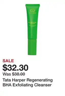 Sephora Tata Harper Regenerating BHA Exfoliating Cleanser offer