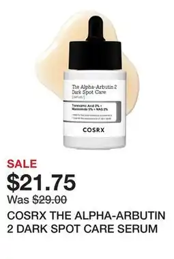 Sephora COSRX THE ALPHA-ARBUTIN 2 DARK SPOT CARE SERUM offer