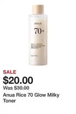 Sephora Anua Rice 70 Glow Milky Toner offer