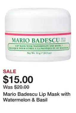 Sephora Mario Badescu Lip Mask with Watermelon & Basil offer