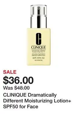 Sephora CLINIQUE Dramatically Different Moisturizing Lotion+ SPF50 for Face offer