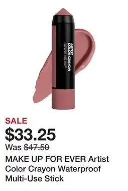 Sephora MAKE UP FOR EVER Artist Color Crayon Waterproof Multi-Use Stick offer