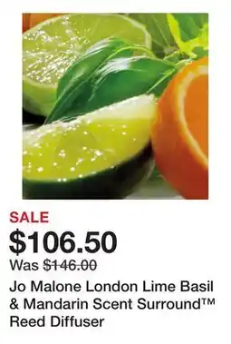Sephora Jo Malone London Lime Basil & Mandarin Scent Surround Reed Diffuser offer