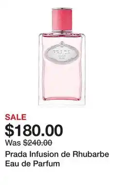 Sephora Prada Infusion de Rhubarbe Eau de Parfum offer