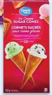 Walmart Great Value sugar cones 12-pack offer