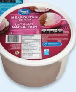 Walmart Great Value ice milk offer