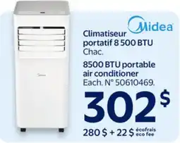 Walmart 8500 BTU portable air conditioner offer