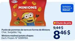 Walmart Minions mashed potato shapes offer