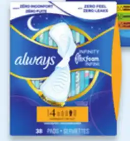 Walmart Always Flexfoam pads offer