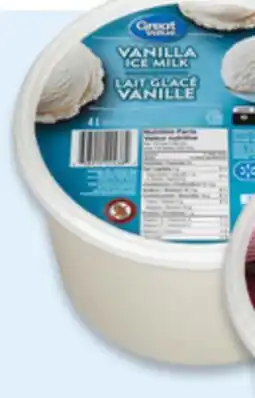 Walmart Great Value ice milk offer