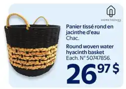 Walmart Round woven water hyacinth basket offer