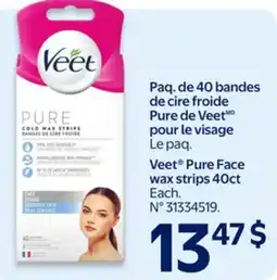 Walmart Veet Pure Face wax strips 40ct offer
