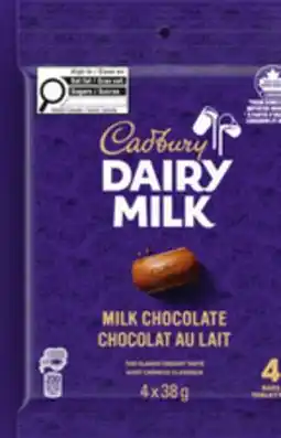Walmart CADBURY chocolate bar 4-packs offer