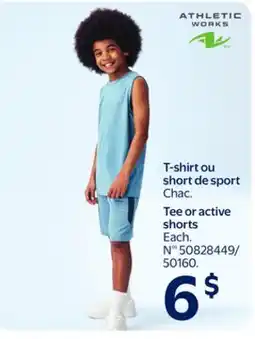 Walmart Tee or active shorts offer
