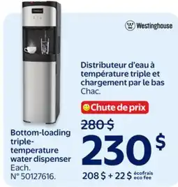 Walmart Westinghouse Bottom-loading triple- temperature water dispenser offer