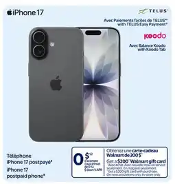 Walmart iPhone 17 postpaid phone offer