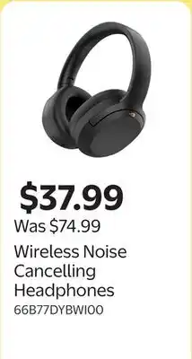 Walmart Wireless Noise Cancelling Headphones offer